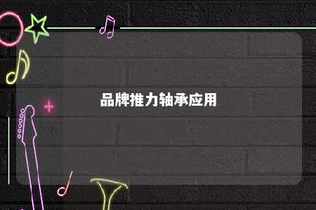 品牌推力轴承应用 